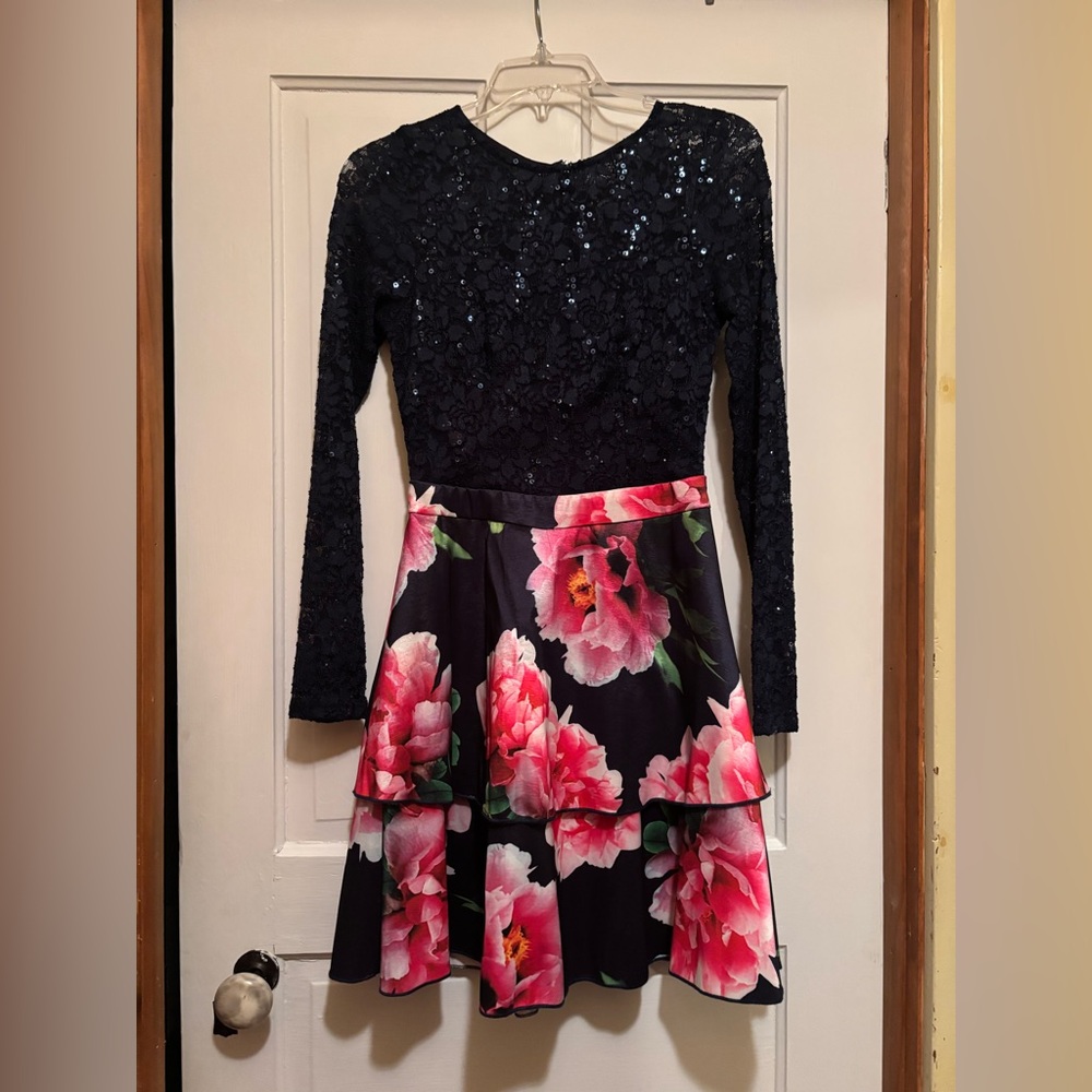 Floral, sequin dress for homecoming/prom/formal